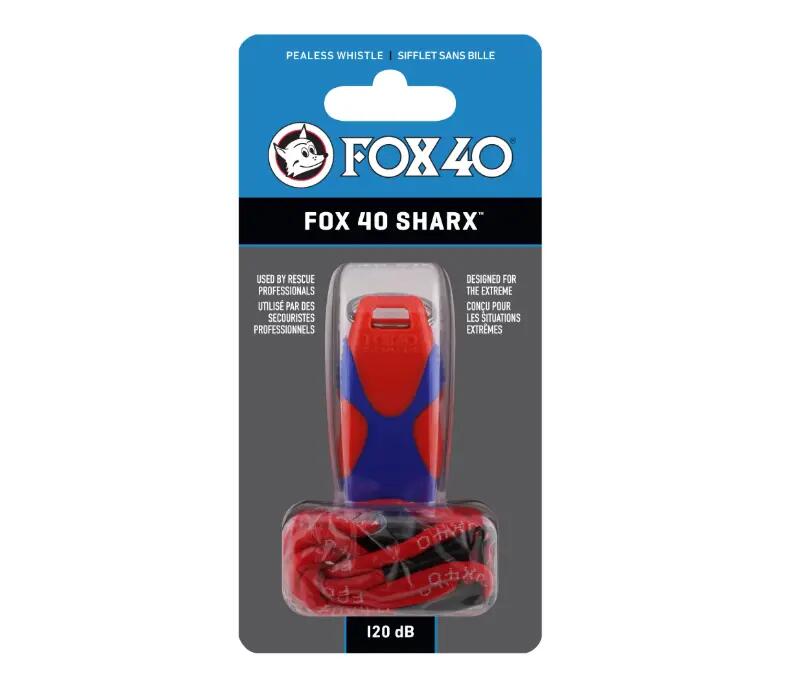 Fluier Fox 40 Sharx Rosu/Albastru 2/4