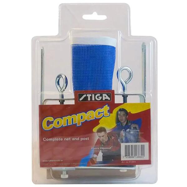 Blue net and post set with screw clamps