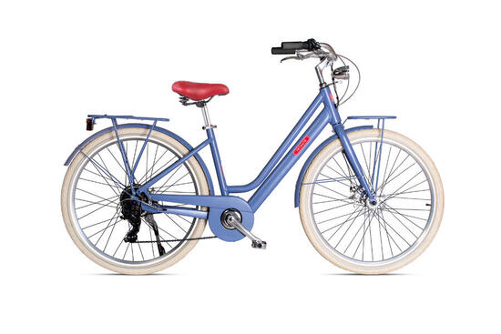 Elektrische stadsfiets 28 inch LETOULE “Modé Hybrid” Lady, Blu