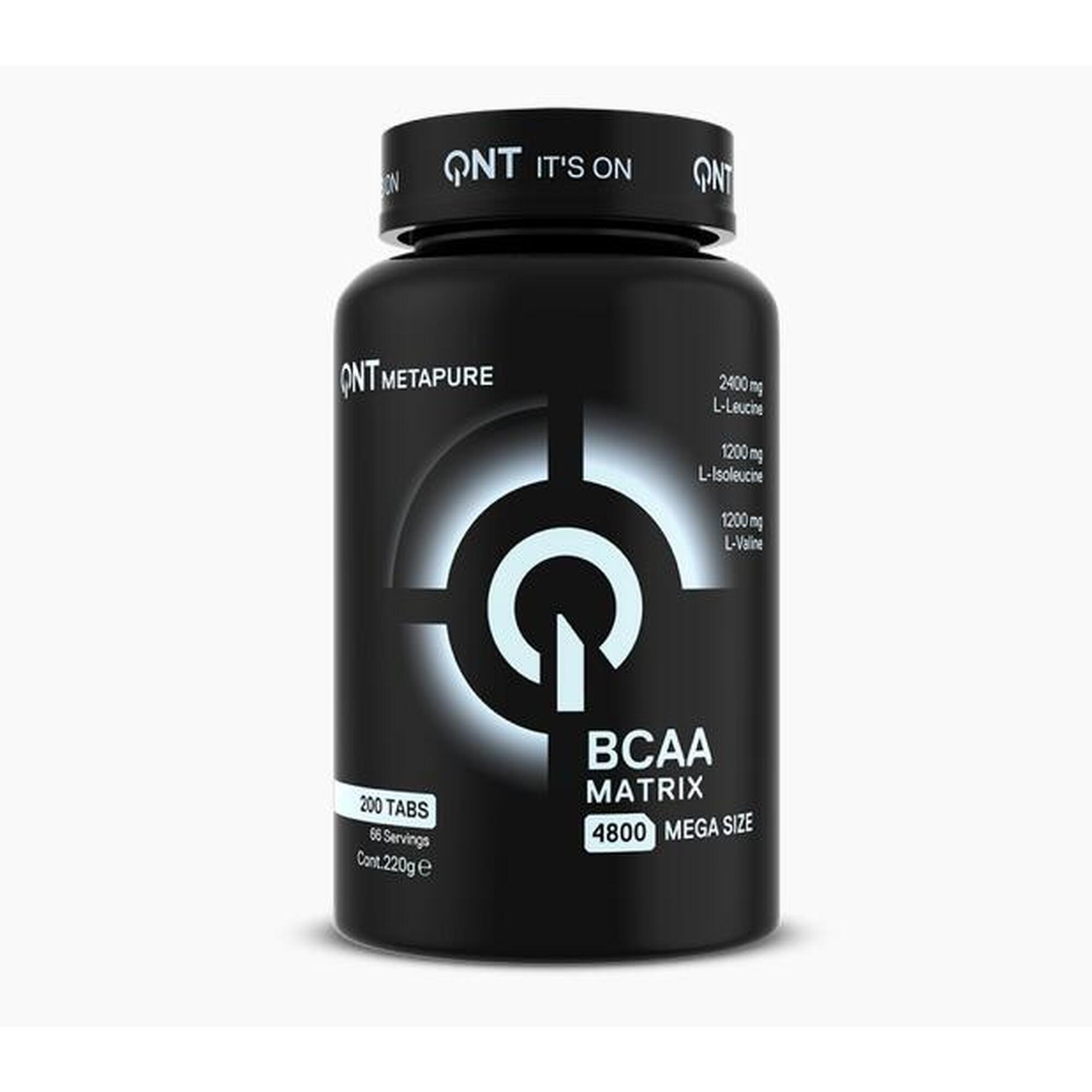 Matrix BCAA 4800 - 200 comprimidos Exclusivo online      39,99€  Preço por quantidade 181,78€kg QNT Matrix BCAA 4800 - 200 comprimidosVendido e expedido por: Outdoor Lux  