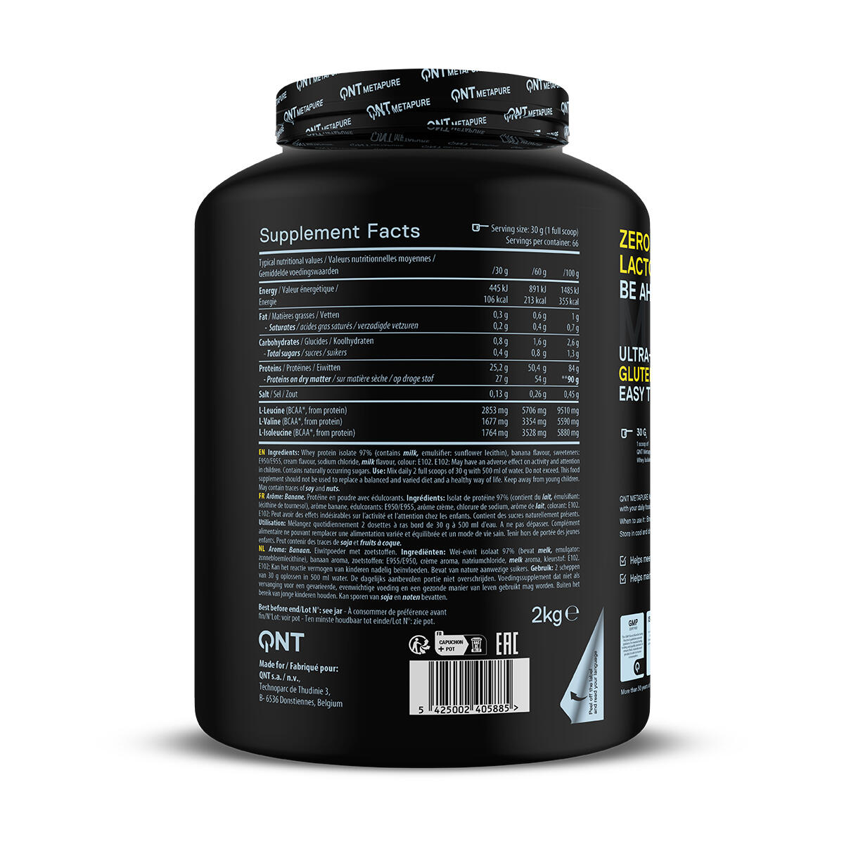 Metapure Zero Carb Whey Isolate 2kg QNT 3/5