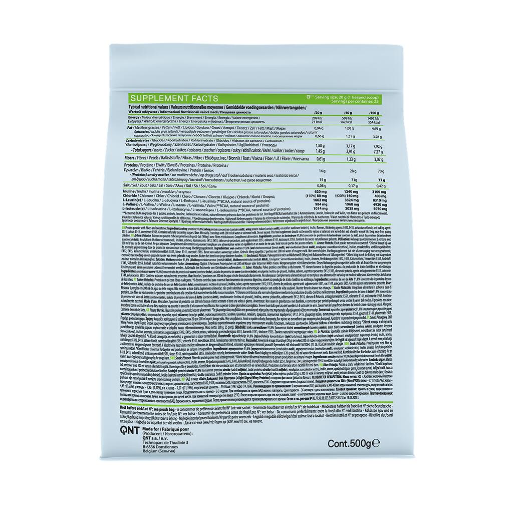LIGHT DIGEST WHEY PROTEIN - Pistache - 500 g 3/4