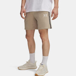 Short à bandes griffées UA Icon Fleece pour homme Under Armour Beige
