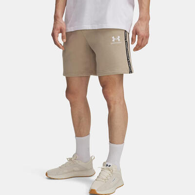 Beige ua icon fleece sportshort voor heren van under armour