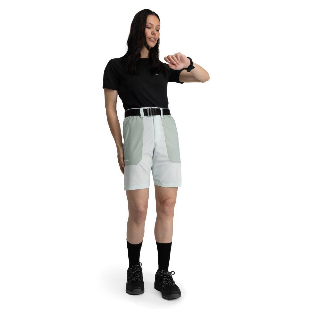 Pantalón corto montaña repelente al agua mujer senderismo Solara Mint Verde 3/6