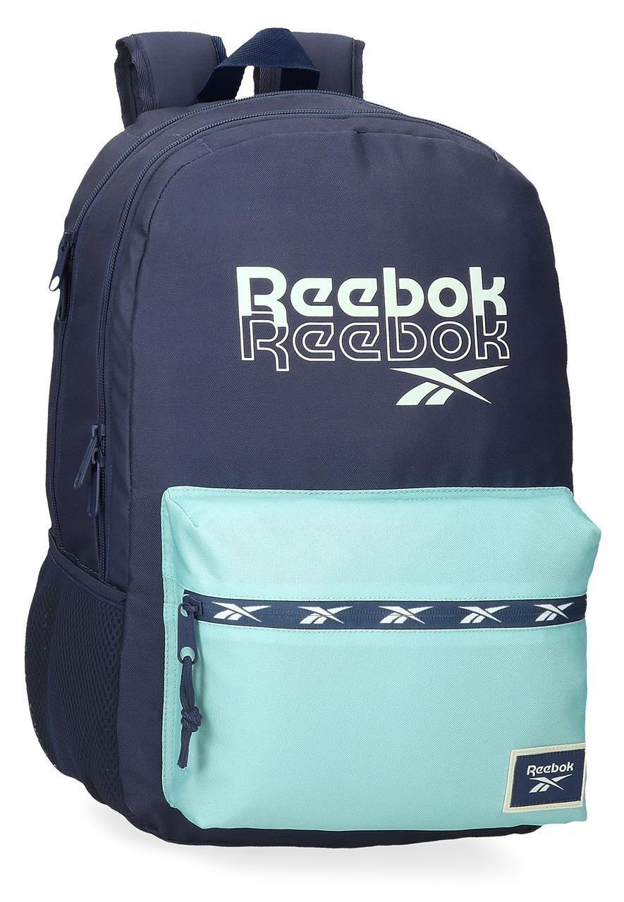 Reebok andrew 44cm azul marinho mochila escolar de dois compartimentos menina