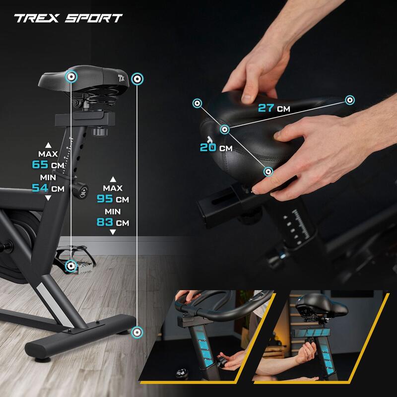 Rower spiningowy mechaniczny HOWL TX-640SB czarny