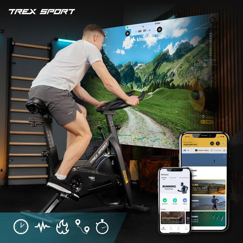 Rower spiningowy mechaniczny HOWL TX-640SB czarny