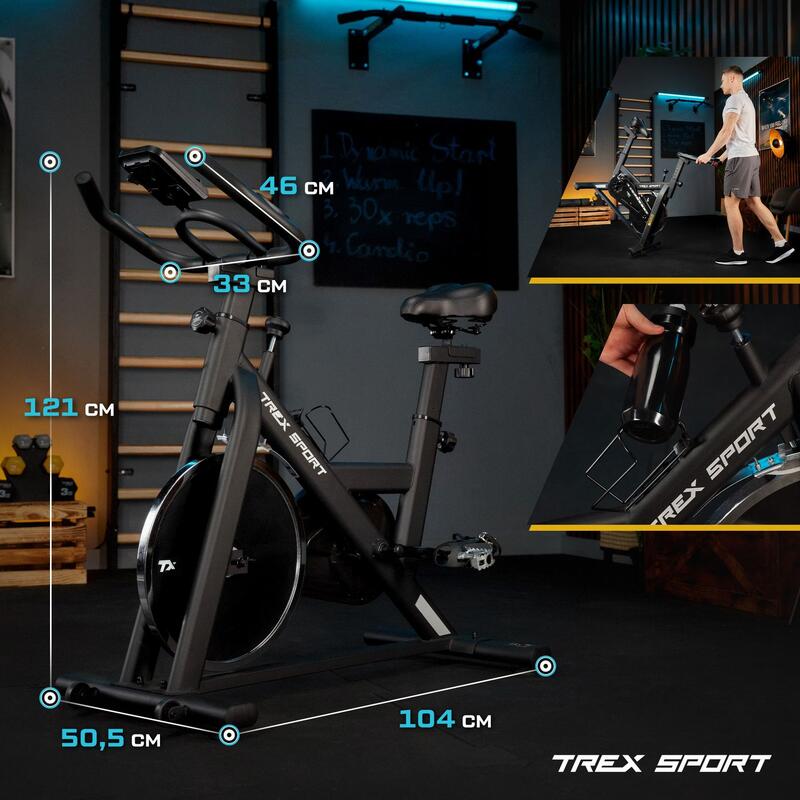 Rower spiningowy mechaniczny HOWL TX-640SB czarny