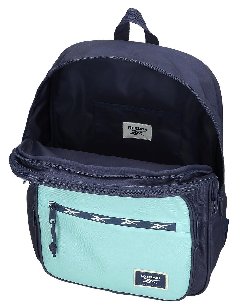 Reebok Andrew 40cm azul marinho mochila escolar de dois compartimentos menina 3/5