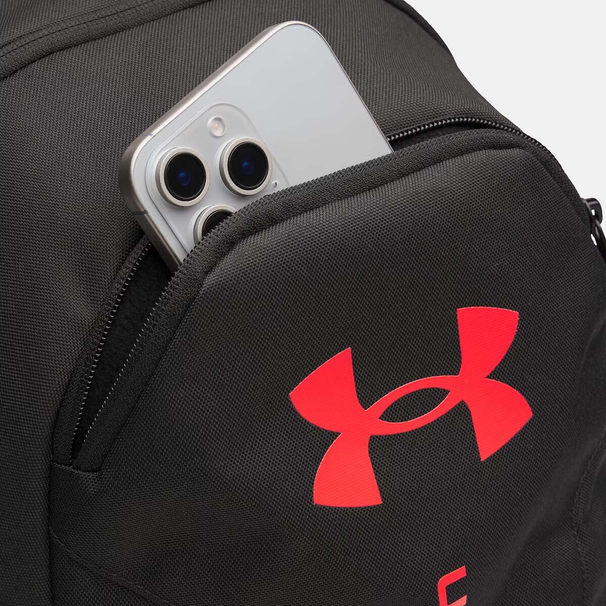 Mochila Esportiva Ua Hustle Lite Preta E Vermelho Vivo 5/6