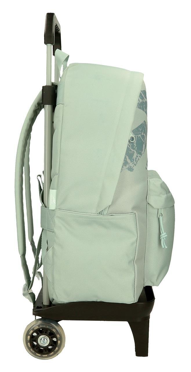 Mochila portaordenador chica Reebok Trace 44cm con carro verde claro 4/5
