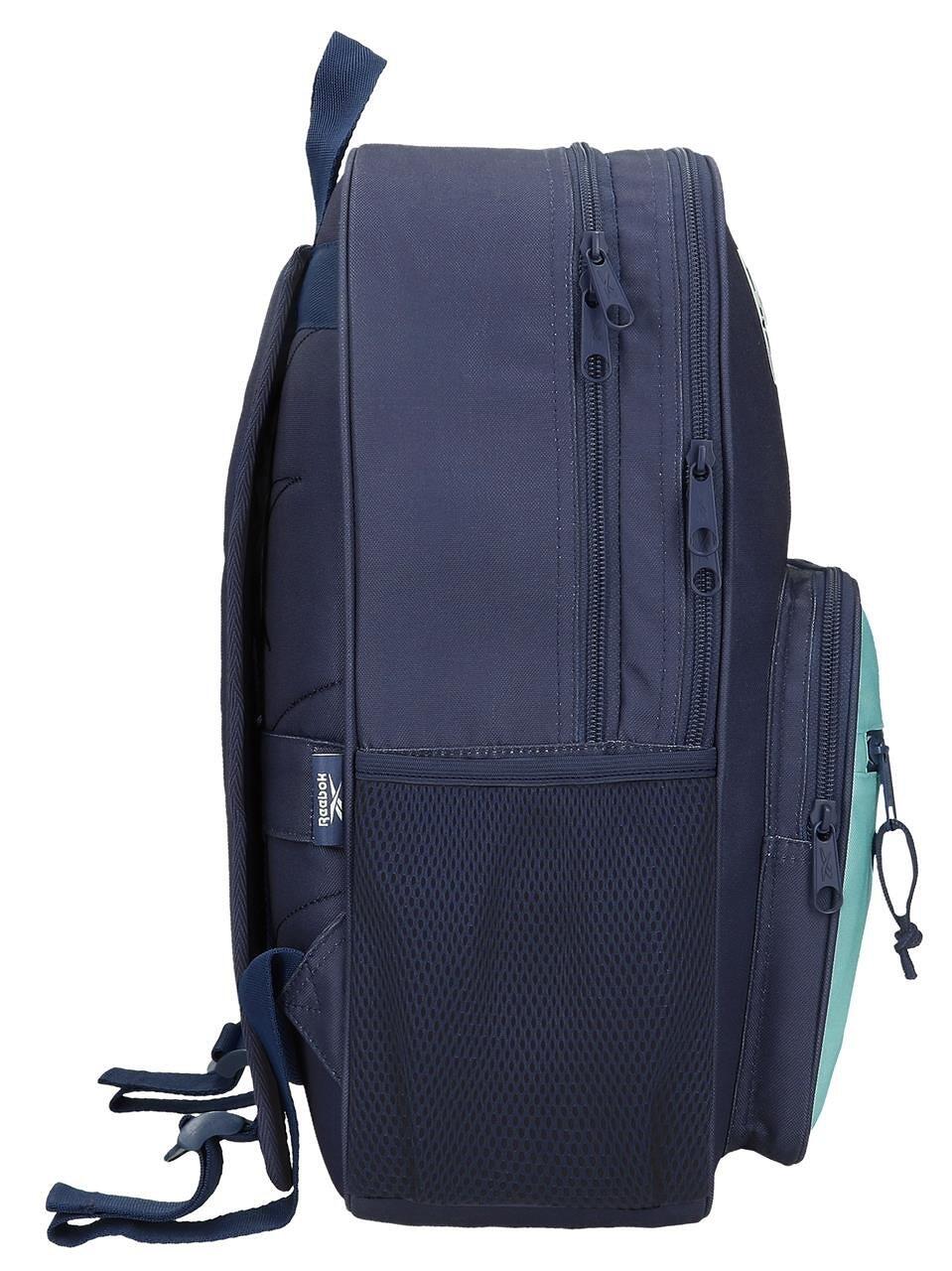 Zaino scolastico Reebok Andrew da bambina due scomparti 40cm blu navy 4/5