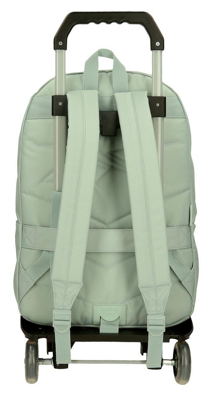 Mochila portaordenador chica Reebok Trace 44cm con carro verde claro 2/5