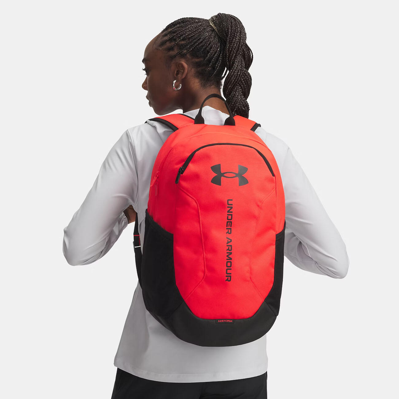 Sac à dos de sport UA Hustle Lite Rouge vif et noir 26,5L 2/5
