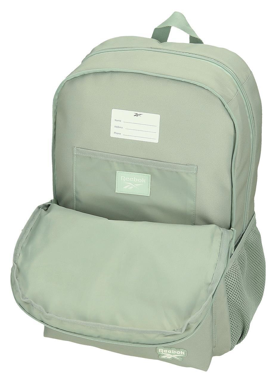 Mochila escolar Reebok Trace de dois compartimentos para menina 44cm verde claro 4/5