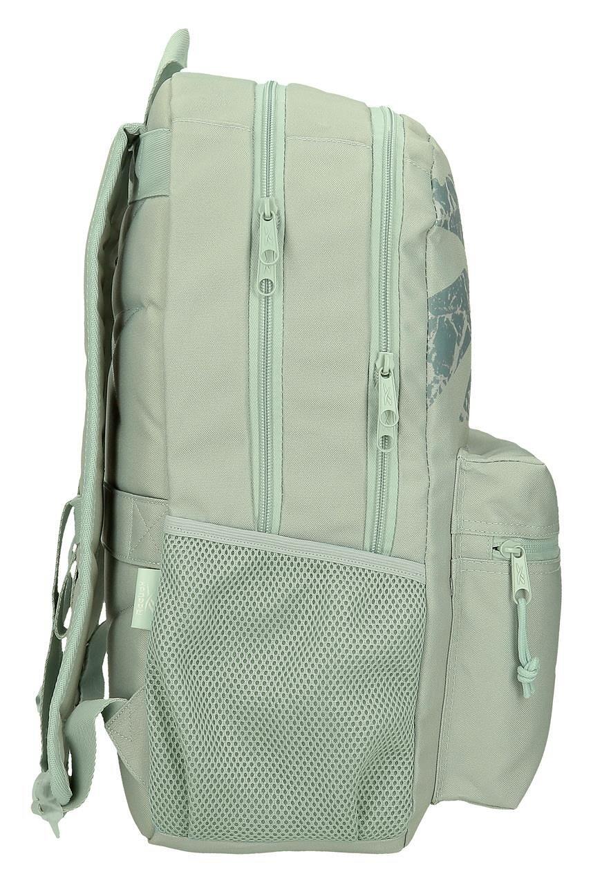Mochila escolar Reebok Trace de dois compartimentos para menina 44cm verde claro 3/5