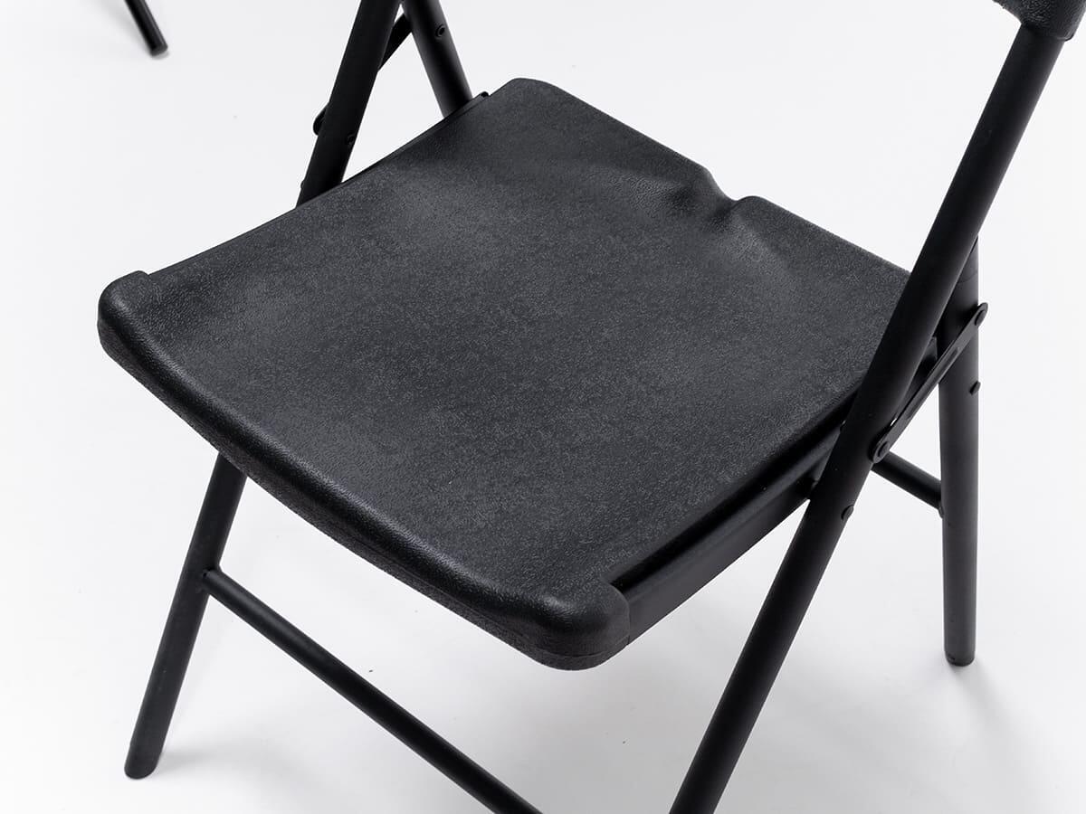 Sedia pieghevole Masi - Set da 4 in nero - Altezza seduta 45 cm - Leggera 4/7