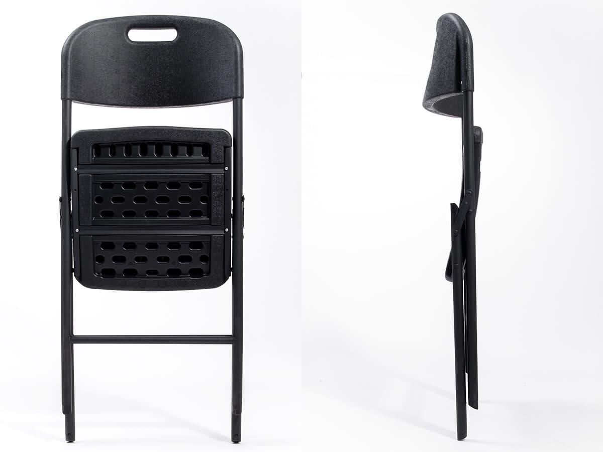 Sedia pieghevole Masi - Set da 4 in nero - Altezza seduta 45 cm - Leggera 7/7