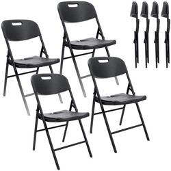 Lot de 4 Chaises pliantes de camping Masi - résistante aux intempéries - légère