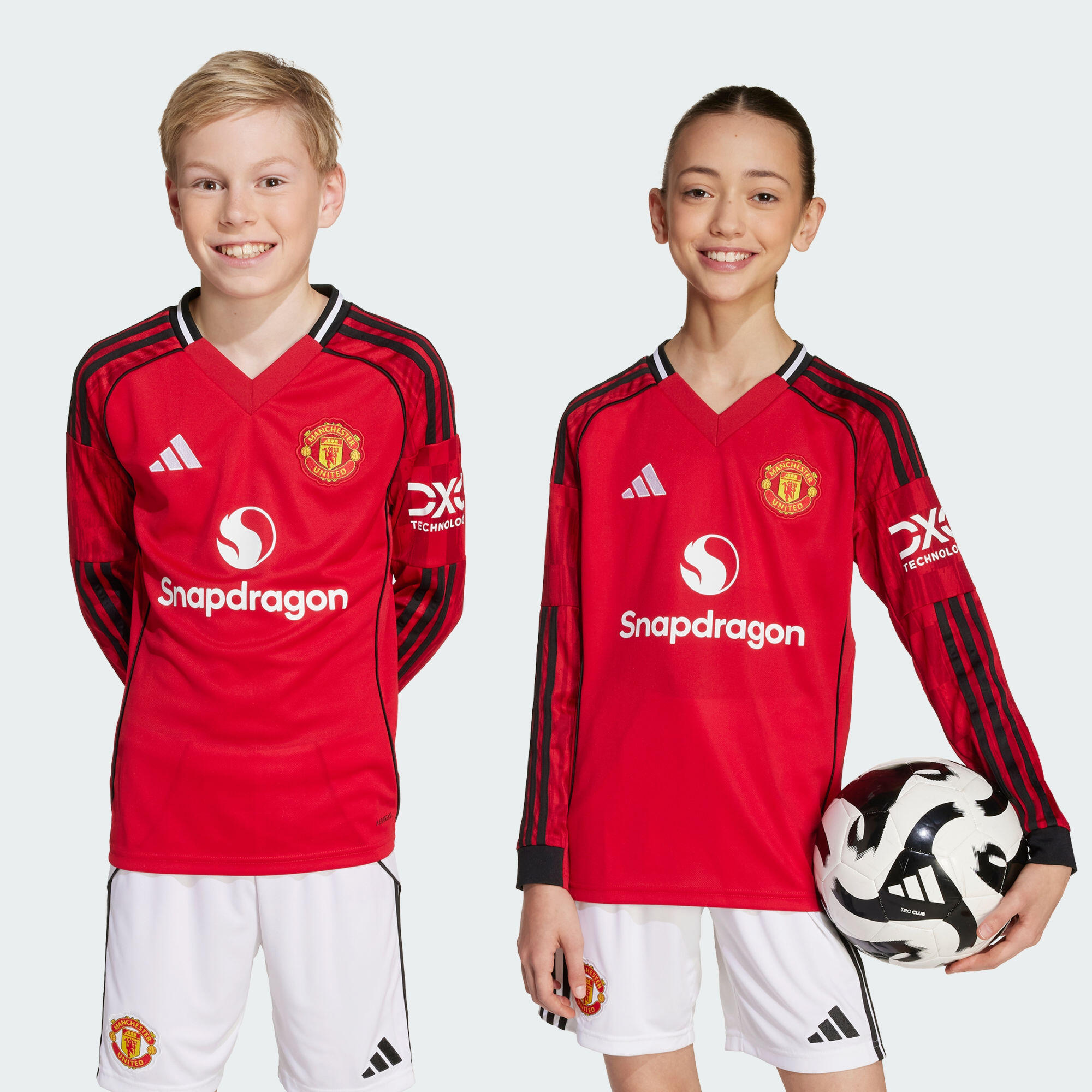 Camisola de manga comprida do manchester united fc 25/26 para criança