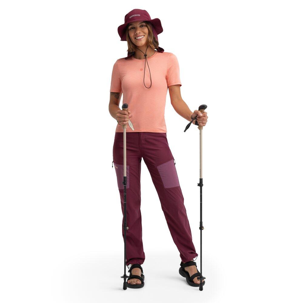 Camiseta manga corta montaña mujer senderismo Clarity Pink Rosa 3/7