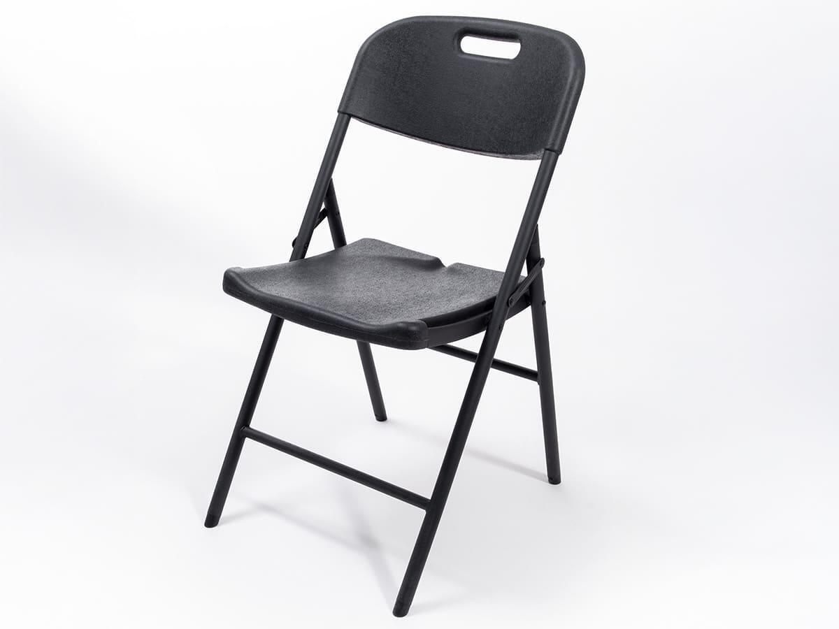 Sedia pieghevole Masi - Set da 4 in nero - Altezza seduta 45 cm - Leggera 3/7