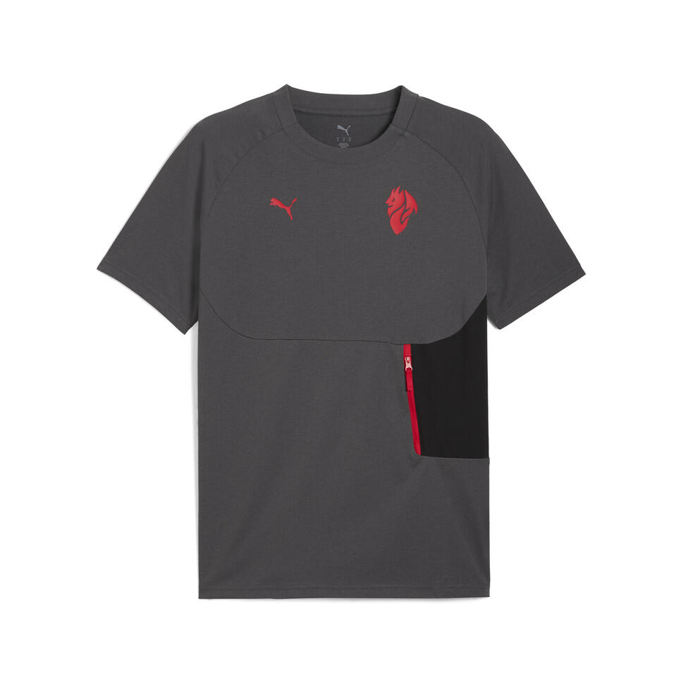 Męska koszulka AC Milan PUMATECH z kieszenią PUMA Shadow Gray For All Time Red