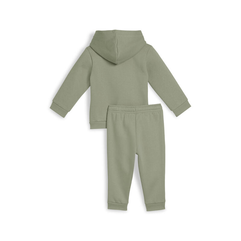 Trening copii hanorac cu glugă, pantaloni Minicats Loungewear Set, verde PUMA