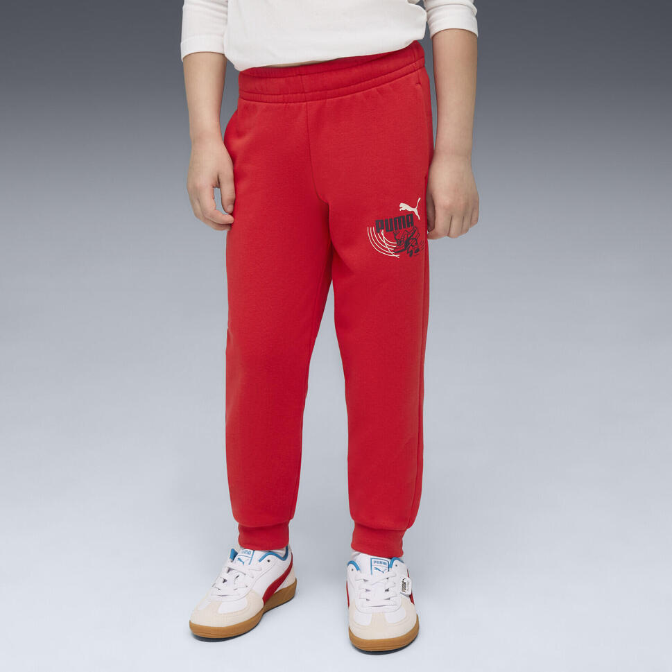 Dziecięce spodnie dresowe Little Runners PUMA For All Time Red