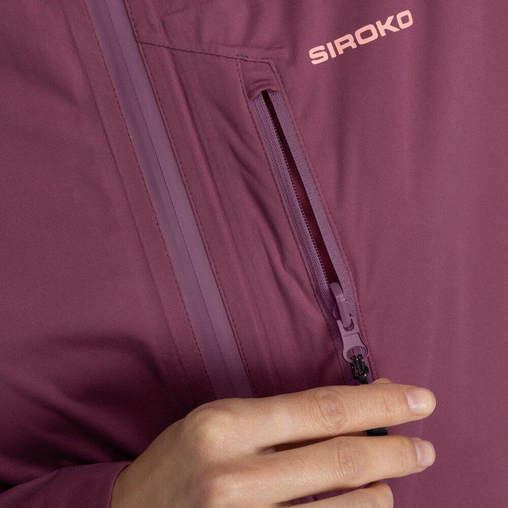 Casaco de caminhada impermeável para mulher Velora Purple Roxo 4/7