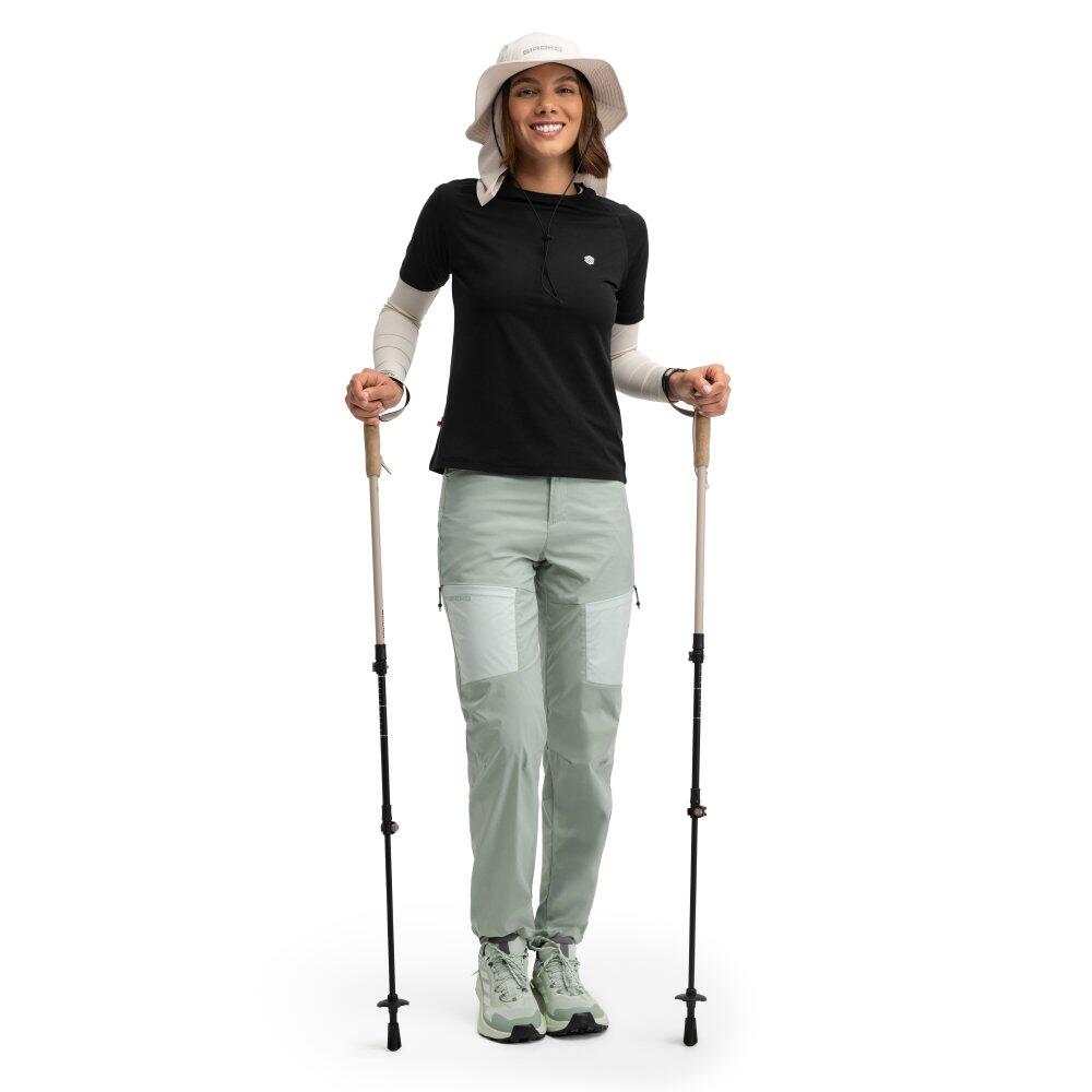 Damen Wandern leichte wanderhose Vortex Green Grün 3/7