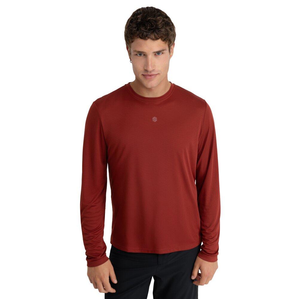 Siroko - T-shirt Randonnée Manches Longues Homme Reserve Maroon Bordeaux - T-shirt Manches Courtes - Marron - Decathlon