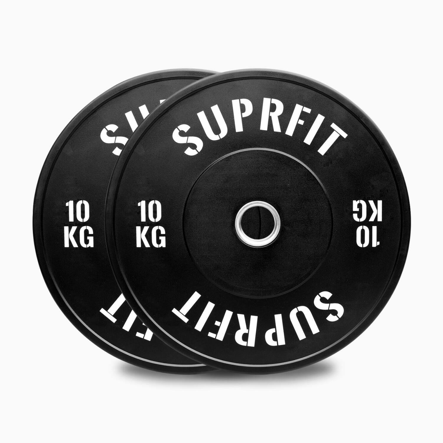 Suprfit Econ White Logo Weightlifting Set - Warrior Elite Bar Chrome 6/7
