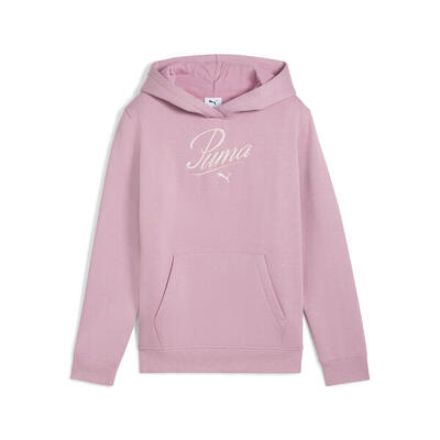 Essentials script hoodie voor jongeren puma poised pink