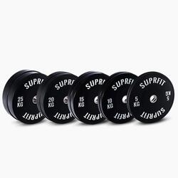 Suprfit Econ Bumper Plate White Logo Set 150 kg