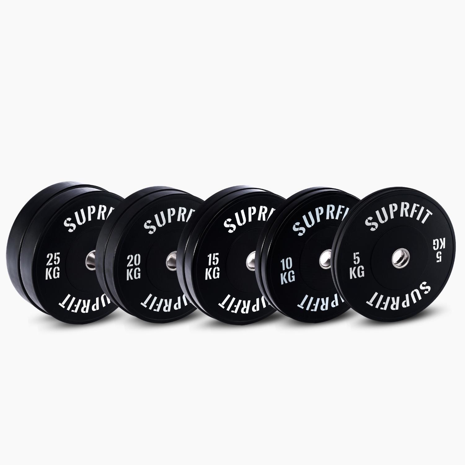 SUPRFIT Suprfit Econ Bumper Plate White Logo Set 150 kg