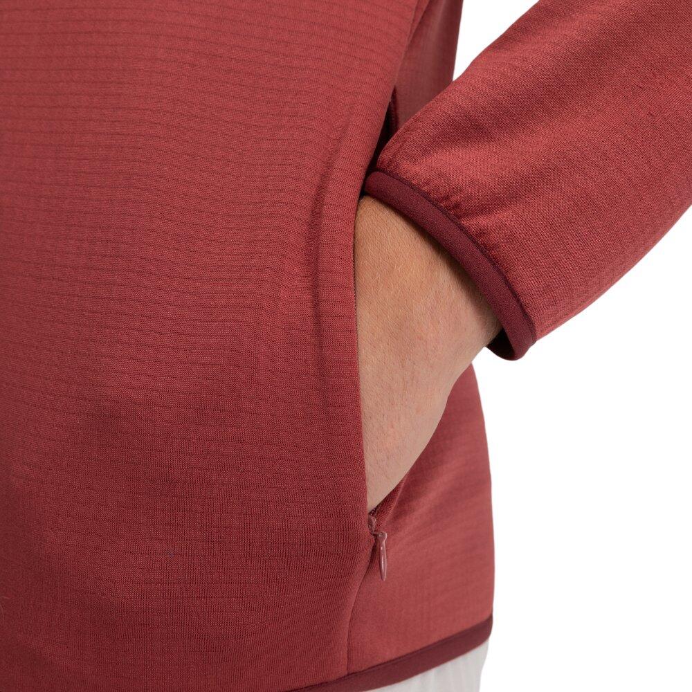 Veste polaire Stride Maroon homme légère à capuche, bordeaux, élastique 4/8