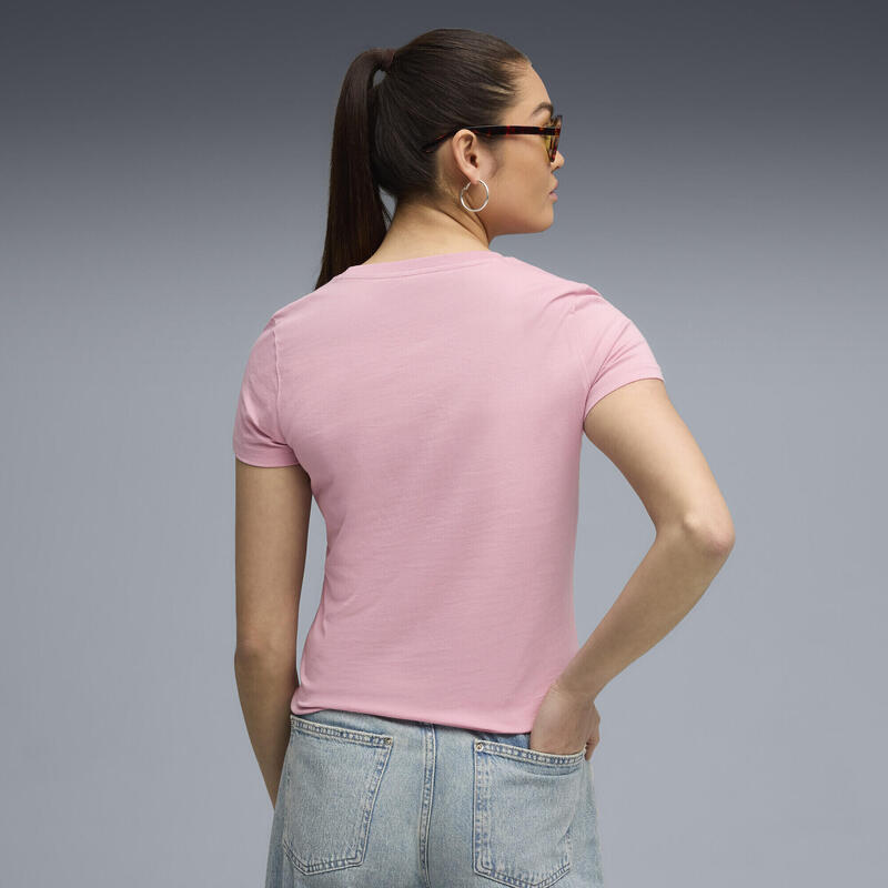 Tricou fitness femei croială lejeră Ess No. 1 Logo, roz PUMA
