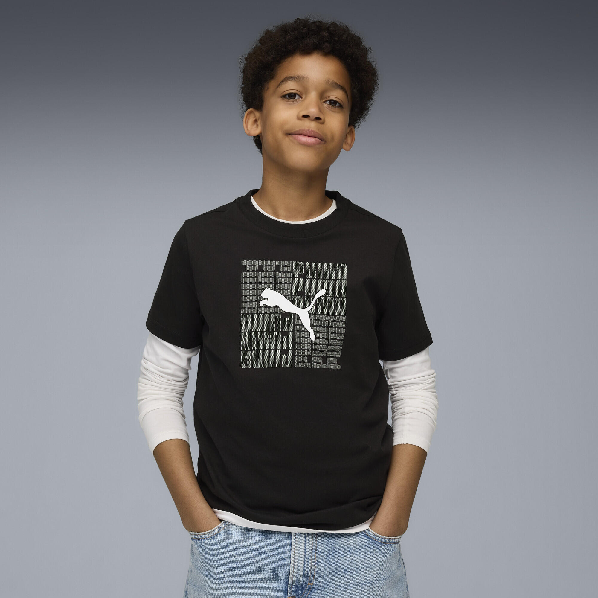 T-shirt con grafica Box per ragazzi PUMA 2/7