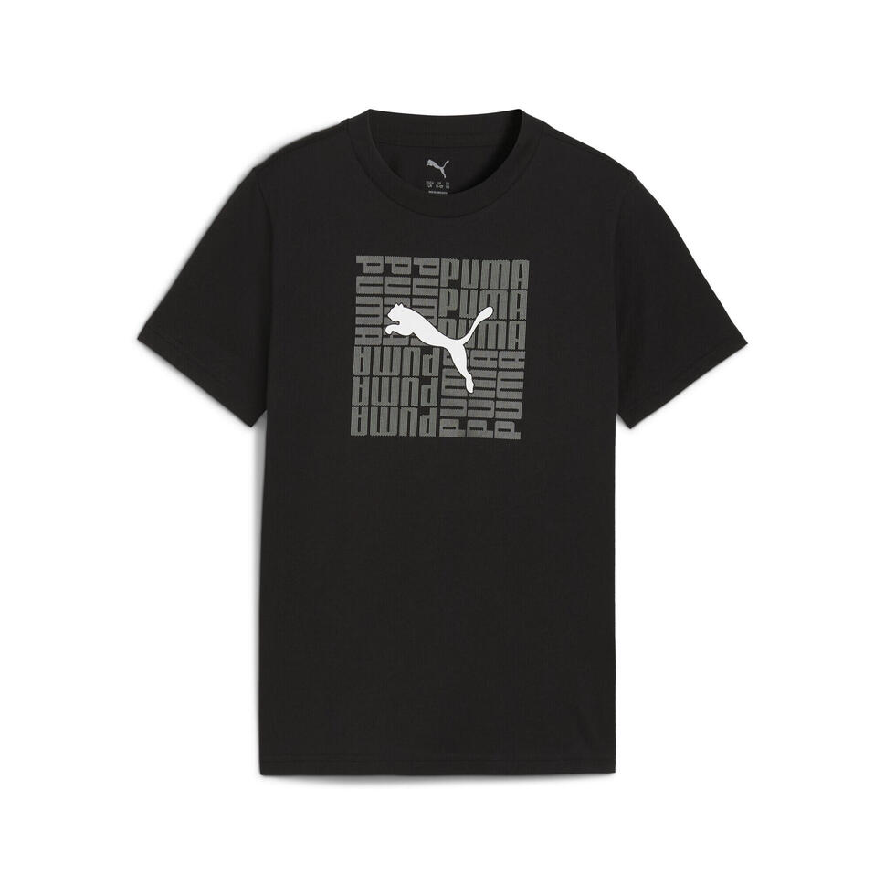 Młodzieżowa koszulka o kwadratowym kroju z grafiką PUMA Black