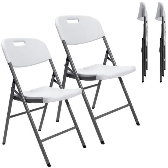 Lot de 2 Chaises pliantes de camping Masi - résistante aux intempéries - légère