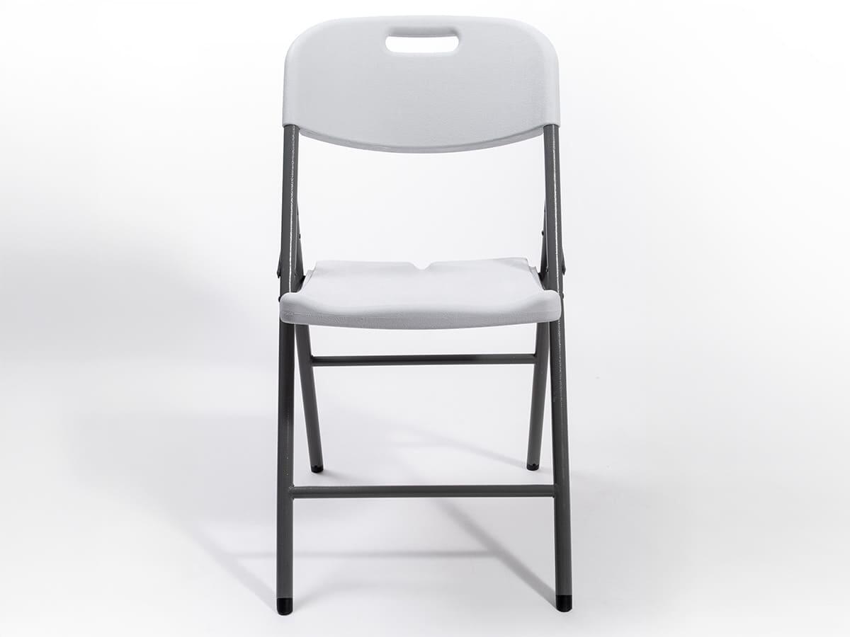 Sedia pieghevole Masi - Set da 2 in bianco - Altezza seduta 45 cm - Leggera 2/7