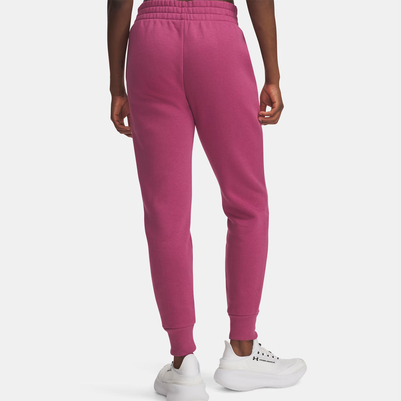 Pantalone da jogging UA Rival Fleece da donna Under Armour fucsia 2/3