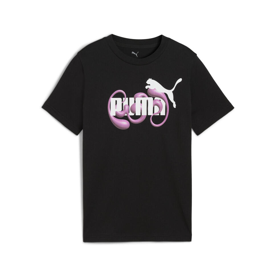 Młodzieżowa koszulka z grafiką i logo No. 1 PUMA Black