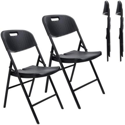 Lot de 2 Chaises pliantes de camping Masi - résistante aux intempéries - légère