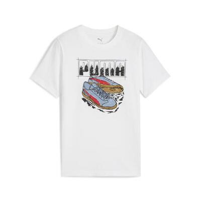 T-shirt con grafica Sneakers per ragazzi PUMA White