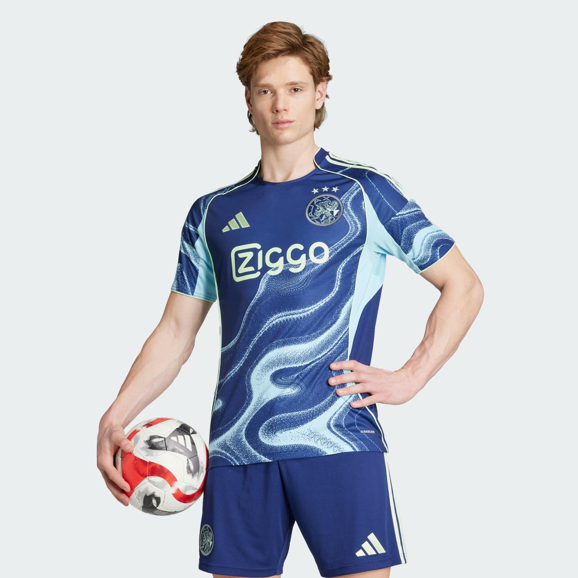 Adidas - Maillot Extérieur Ajax Amsterdam 25/26 - Maillot Manches Courtes - Bleu - Decathlon