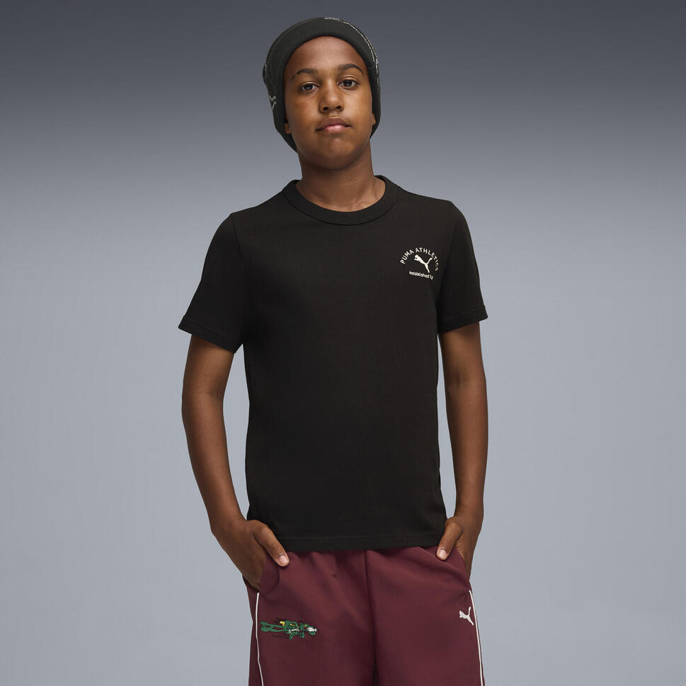 Młodzieżowa koszulka PUMA Class z grafiką PUMA Black
