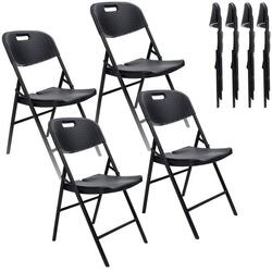 Lot de 4 Chaises pliantes de camping Masi - résistante aux intempéries - légère